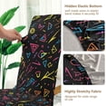 thumbnail image 5 of Yayeee 4 Pack Dining Chair Covers Stretch Parson Chairs Slipcovers Seat Protector, Black Neon Lightning, 5 of 6