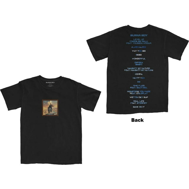 Burna Boy T-Shirt Unisexe Album Tracks (Retour Imprimé) (Moyen),m
