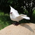 thumbnail image 3 of Fake Artificial Dove Open Garden Home Decor Taxidermy #3 3 White Flying, 3 of 8