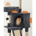 thumbnail image 3 of Feandrea Árbol de Gatos, Torre para Gatos, 115 cm, Gris Ahumado, 3 of 5