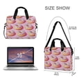 thumbnail image 3 of FORMRS 16" Laptop Bag Carrying Sleeve Case with Handle Travel Shoulder Briefcase, Light Pink Doughnuts, 3 of 8