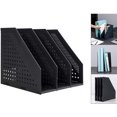 thumbnail image 1 of Archivador plegable para revistas/organizador de escritorio para organización y almacenamiento de oficina con 3 compartimentos verticales, 1 of 6