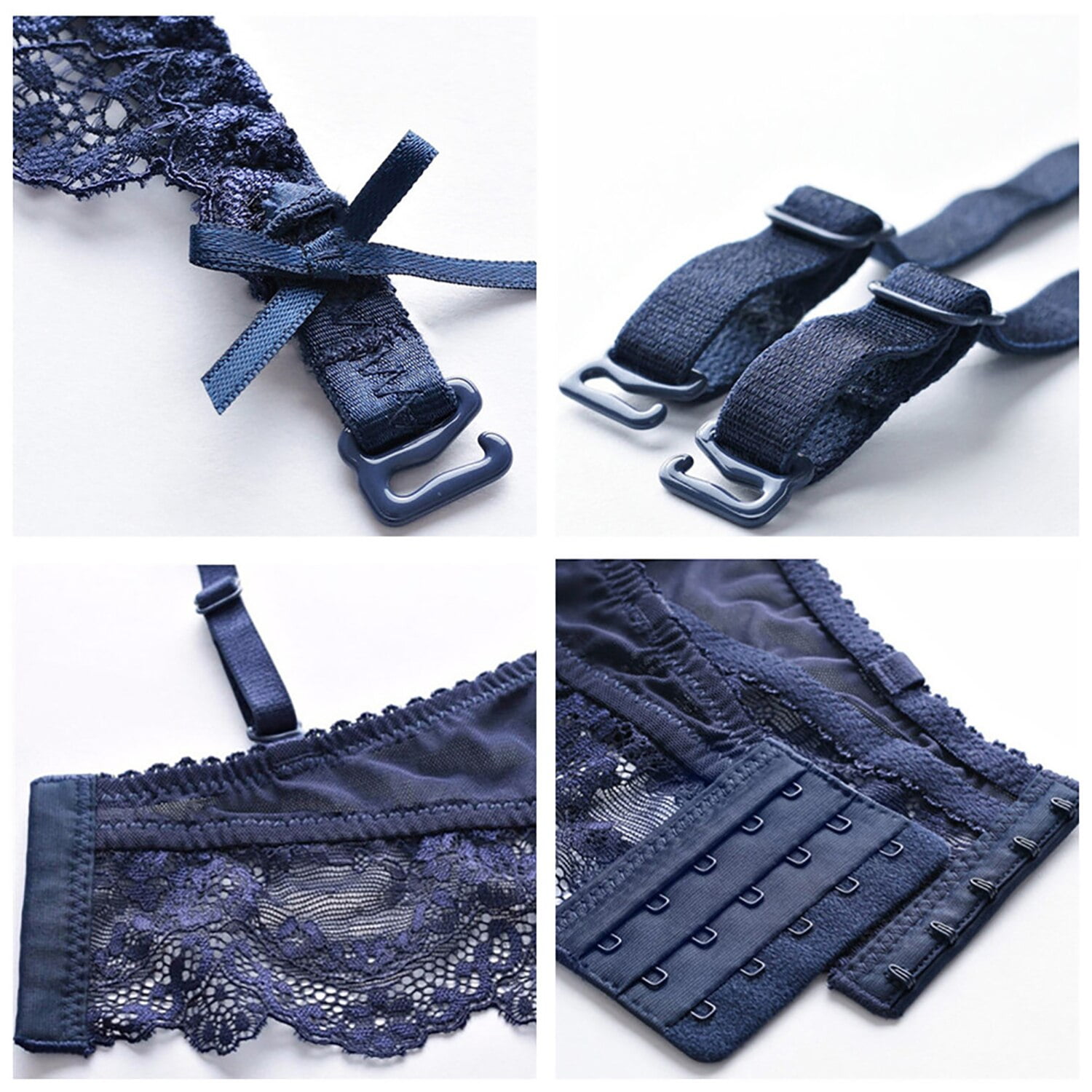 Varsbaby Sexy Lace Padded Push Up Bra Lingerie Sets for Women