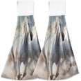 thumbnail image 2 of Coolnut Horse Hanging Towel Set of 2, Absorbent Soft Coral Velvet Hand Towel with Hanging Loop for Bathroom, Kitchen, Home Decor, 14 x 18 Inch Washcloth Gift, 2 of 7