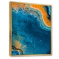 thumbnail image 3 of Abstract Marble Composition In Orange and Blue V 24 in x 32 in Framed Painting Canvas Art Print, by Designart, 3 of 5