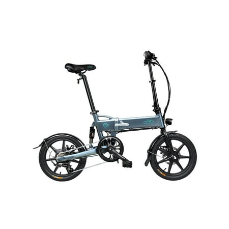 FIIDO D2 Aluminum Alloy Folding Electric Bike 250W, 6 Speeds16 Inch Collapsible Electric Commuter Bike Ebike with Night Lights and 36V 7.8Ah Lithium Battery for Adult（ Top Speed