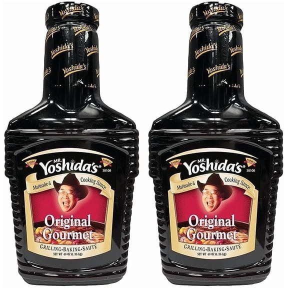 Mr. Yoshida's Teriyaki Marinade & Japanese Barbecue Cooking Sauce, 96 ounces (Pack of 2) | Bottles | 48 oz. Family Size