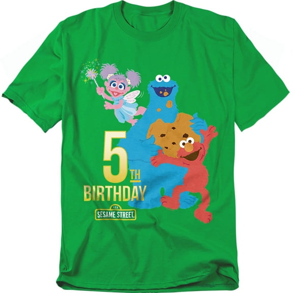 Sesame Street T-Shirt 5Th Birthday Unisex Graphic Tee For Men & Women