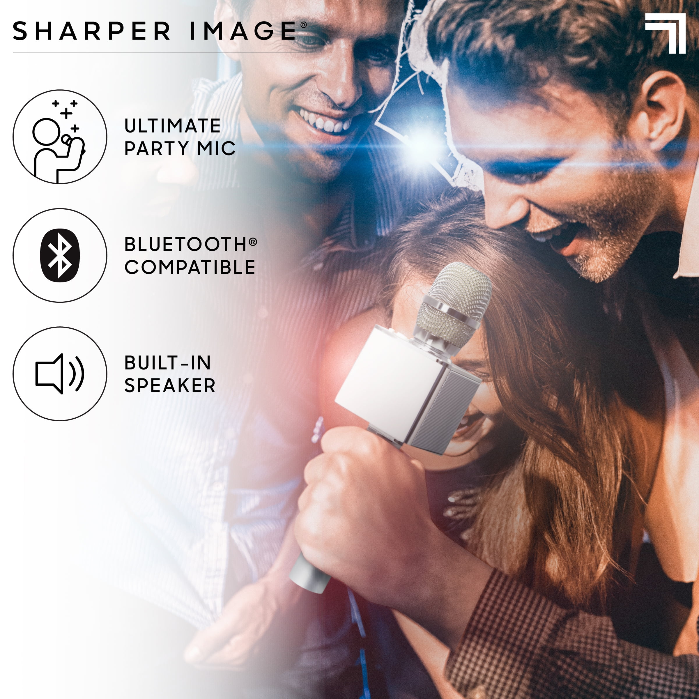 sharper image wireless karaoke microphone speaker