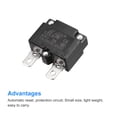 thumbnail image 4 of Circuit Overload Protector 3A AC125/250V DC32V Automatic Reset Thermal Circuit Breaker 2pcs, 4 of 5