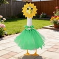 thumbnail image 2 of Sunflower Hula Goose Costume Set for 23in Lawn Goose, Porch Goose Outfit with Tulle Skirt, Sunglasses & Headpiece for Outdoor Yard Holiday Decor, 2 of 5