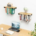 thumbnail image 5 of 2 Set of Floating Bookshelf, Pine Wood Invisible Bookshelf, Hanging Bookshelves for Wall, Unique Space Saving Wall Bookcase (16.5L×8.7W×1.5H), 5 of 6