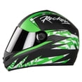 thumbnail image 1 of SB-39 Rox Rockers Glossy Black & Green L Size Full Face +Smoke Visor 600 mm, 1 of 5