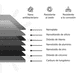thumbnail image 4 of Fregadero Tarja Cocina Cubeta Negro Mate 45×60×20 Accesorios Negro, 4 of 6