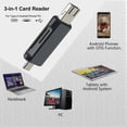 thumbnail image 2 of Sd Card Reader, Micro Sd/tf Compact Flash Card Reader, Portable Memory Card Reader With 3-in-1 Usb Type C/micro Usb Male Adapter, Suitable For & Pc, L, 2 of 4