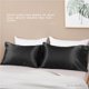 thumbnail image 4 of Billuyoard Funda de almohada de diseño Simple, funda de almohada para cama de color sólido, para dormitorio, apartamento, Hotel Juegos de cama negro, 4 of 6