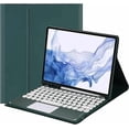 thumbnail image 1 of Funda con Teclado Táctil para Samsung Galaxy Tab S8 / Tab S7 de 11 Pulgadas (Verde Oscuro), 1 of 7