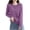 Purple, variant on Women Button Down Round Neck Long Sleeve Solid Knitted Cardigan Sweater Casual Basic Comfy Open Front Coat, Green M