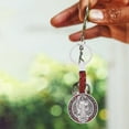 thumbnail image 2 of Llavero con medalla de San Benito, 2 uds., llavero católico, medalla Benedict, colgante de crucifijo para confirmaciones y graduación, 2 of 5
