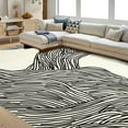 thumbnail image 3 of 4ft*6ft(122cm*183cm) Washable Area Rug - Modern Abstract Carpet - Non Slip Backing Low Pile Design - Soft Floor Rug for Living Room Bedroom Dining Room - Durable Stain Resistant Easy Clean, 3 of 7