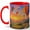 Red, variant on Hot Air Balloon Sunset 11oz Ceramic Mug, Colorful Travel Landscape Coffee Cup