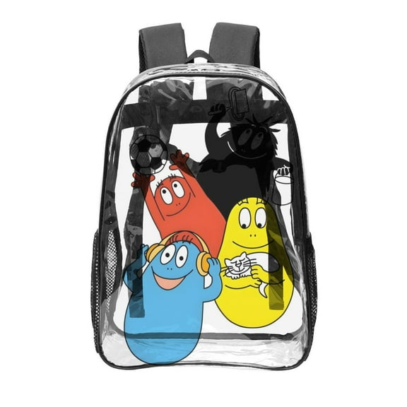 Barbapapa Pattern Transparent Backpack Lightweight And fashionable Showcasing Personality And Leading The Trend
