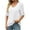 White, variant on RYRJJ Womens Summer Tops V Neck T Shirts Tie Elbow Sleeve Tops Loose Casual Tshirts(Black,L)