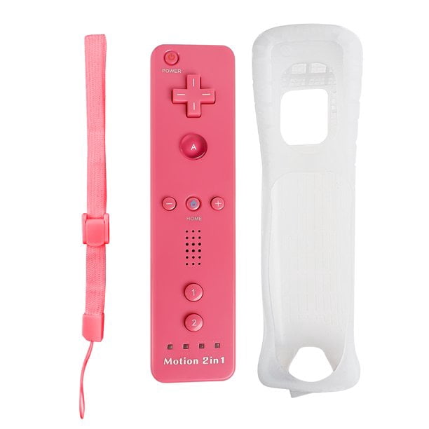 Fremragende Logisk dobbeltlag Bonacell Wii Remote Controller , Wii Remote with Motion Plus for Nintendo  Wii and Wii U, Wireless Wii Controller with Silicone Case and Wrist Strap（ Pink） - Walmart.com