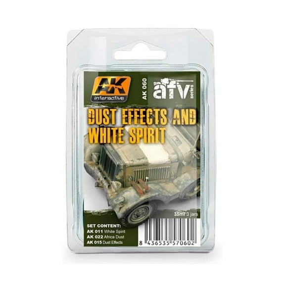 AK-Interactive Dust Effects and White Spirit Weathering Set New