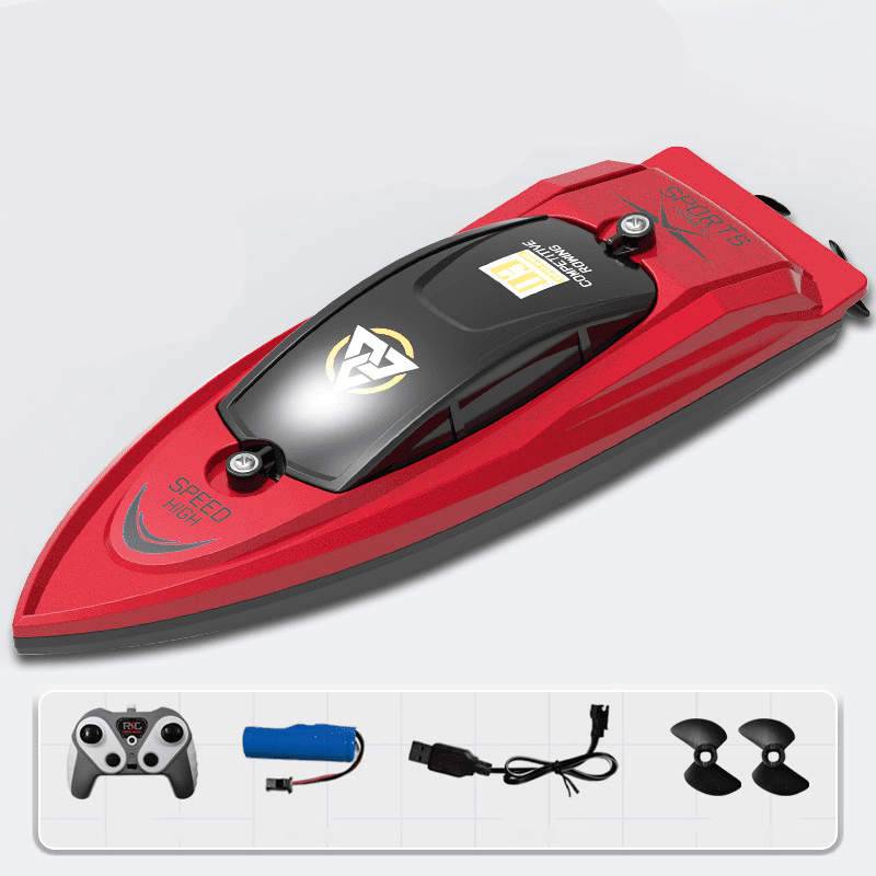 High-Speed RC Boat, Dual Motor Waterproof Toy Speedboat for Pools & Lakes