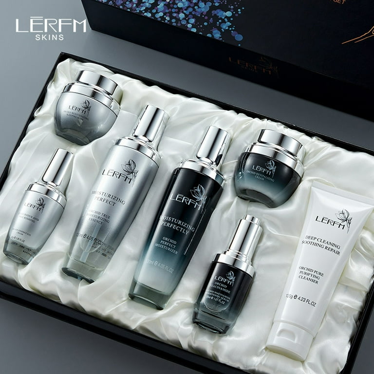 LERFM Men's Skin Cre Product 7Sets Face Balance Skin Oil