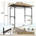 thumbnail image 3 of EAGLE PEAK Pop Up 8' x 5' Grill Gazebo, Instant Outdoor BBQ Canopy, Beige, 3 of 7