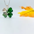 thumbnail image 2 of 4 Leaf Clover Necklace for Women - St Pattys Necklace - St. Patrick Day Necklace (Silver Necklace), 2 of 7