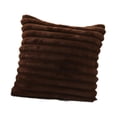 thumbnail image 2 of Funda de almohada de felpa de piel sintética, funda de almohada, funda de cojín para sofá, dormitorio, sala de estar, hotel, regalo de inauguración de Marrón oscuro, 2 of 8