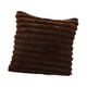 thumbnail image 2 of Funda de almohada de felpa de piel sintética, funda de cojín suave de lujo para silla Marrón oscuro, 2 of 9
