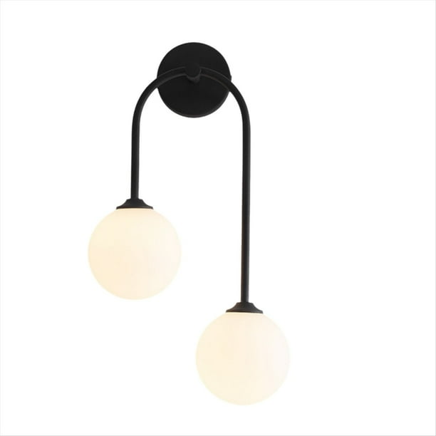 Lámpara de Pared Decorativa con Globo de Vidrio de 2 Luces CA 90-240, Luz de Tocador para Dormitorio, Sala de Estar, Comedor, Luz Cálida