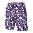 thumbnail image 2 of Yiaed Skull cartoon flower Print Men's Swim Trunks with Lining Quick Dry Sports Shorts Beach Shorts Boardshorts-X-Large, 2 of 5