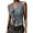 Grey, variant on Womens Blouses Women's Fashion Sleeveless Tie Front Camisole Stretchy Fitted Tank Top Casual Comfortable Summer Blouse T Shirt High Neck Top Base Crop Top 3 Shirt Women Cropped Top Compression