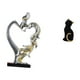 thumbnail image 5 of Figura de gato de pareja besándose, estatua coleccionable, adorno para dormitorio, boda, estantería, armario, decoración del hogar, escultura de resin, 5 of 8