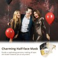 thumbnail image 3 of Máscara de mascarada, máscara de bola de media cara con cintas, cómoda máscara de fantasma de la ópera, máscara de fantasma veneciana ligera para fiesta de disfraces de Halloween, 3 of 6