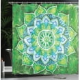 thumbnail image 4 of Ambesonne Mandala Shower Curtain, Leaf Forms Nature, 69"Wx84"L, Green Blue, 4 of 5