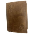 thumbnail image 3 of RFID Genuine Leather Slim Mens Trifold Wallet With ID Window Front Pocket USA Series Wallet Gift Box, 3 of 22
