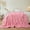 Pink, variant on XeGe Fluffy Faux Rabbit Fur Throw, Soft Wide Stripe Plush Fuzzy Blanket for Bed Couch Sofa Chair, Decorative Shaggy Throw Bedroom Living Room, Furry Blanket for Kids Girls Teens Adults, 50x60, Pink