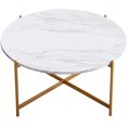 thumbnail image 1 of 36Inch Moderne Fin Table de Café Ronde Décoratif Mode Créative Fin Table Table à Thé Table Basse pour le Bureau, 1 of 8