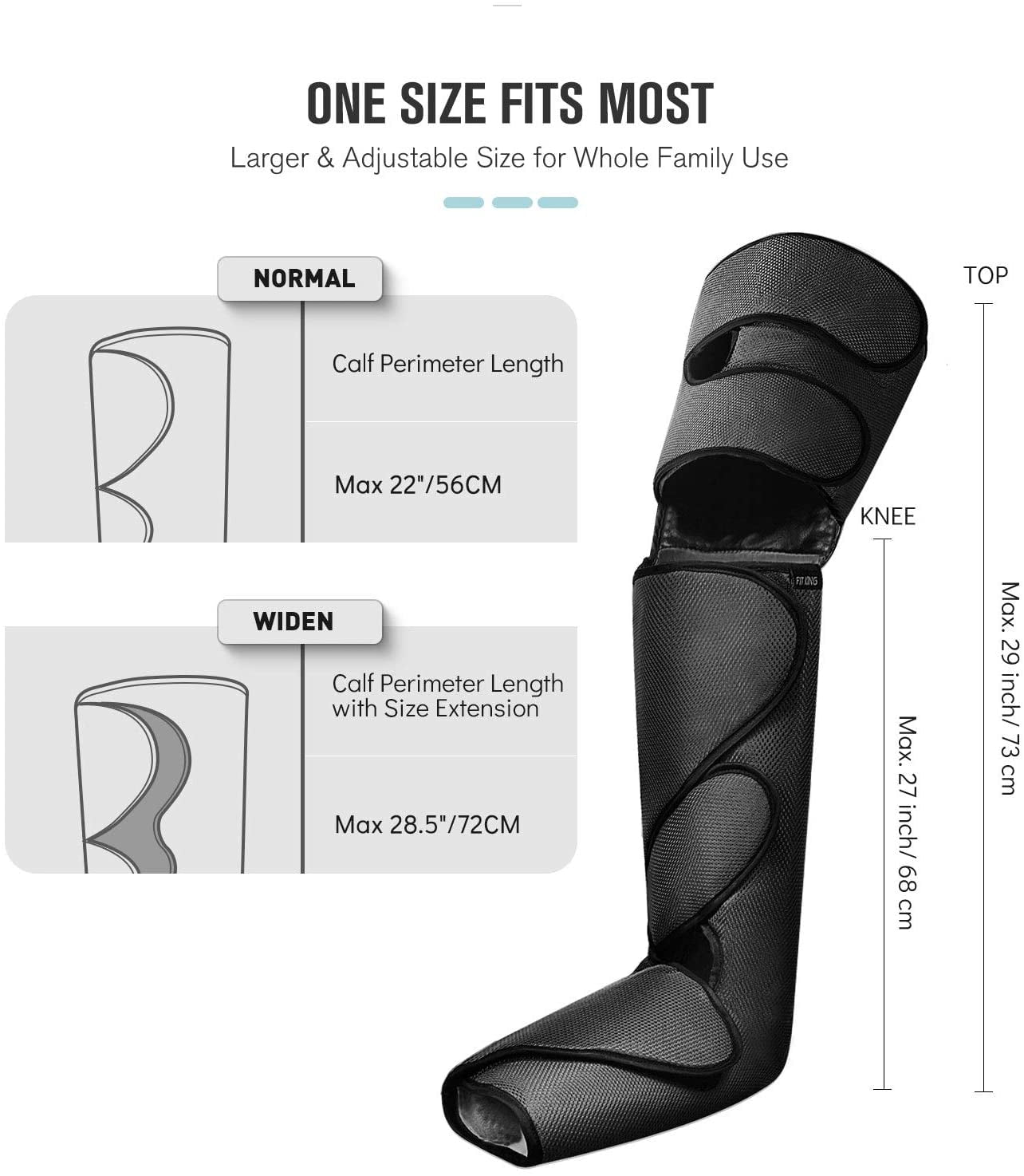 FIT KING Foot and Leg Massager for Circulation and Relaxation with Hand-held Controller 3 Modes 3 Intensities FT-012A