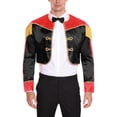 thumbnail image 7 of Aislor Mens Matador Long Sleeve Open Front Jacket Mariachi Role Play Cropped Coats Black XXL, 7 of 7