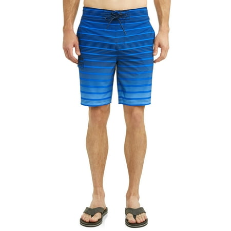 George Men's Gradient Stripe E-Board 9-Inch Swim Short, Up to size (Best Men's Swimwear Brands)