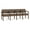 Castillo Brown, variant on Lenox Wood Reception Waiting 4-Seat Tandem Seating / Walnut Wood / Blue