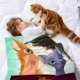 thumbnail image 2 of Guerreros Gatos anti-pilling, suave, ligera, esponjosa y acogedora de lujo para hogar y cocina – Perfecta para niños y adultos, 100 x 150 cm, 2 of 6