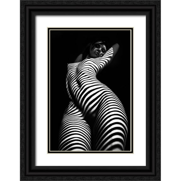 Faletkin, Mikhail 11x14 Black Ornate Wood Framed with Double Matting Museum Art Print Titled - Butterfly